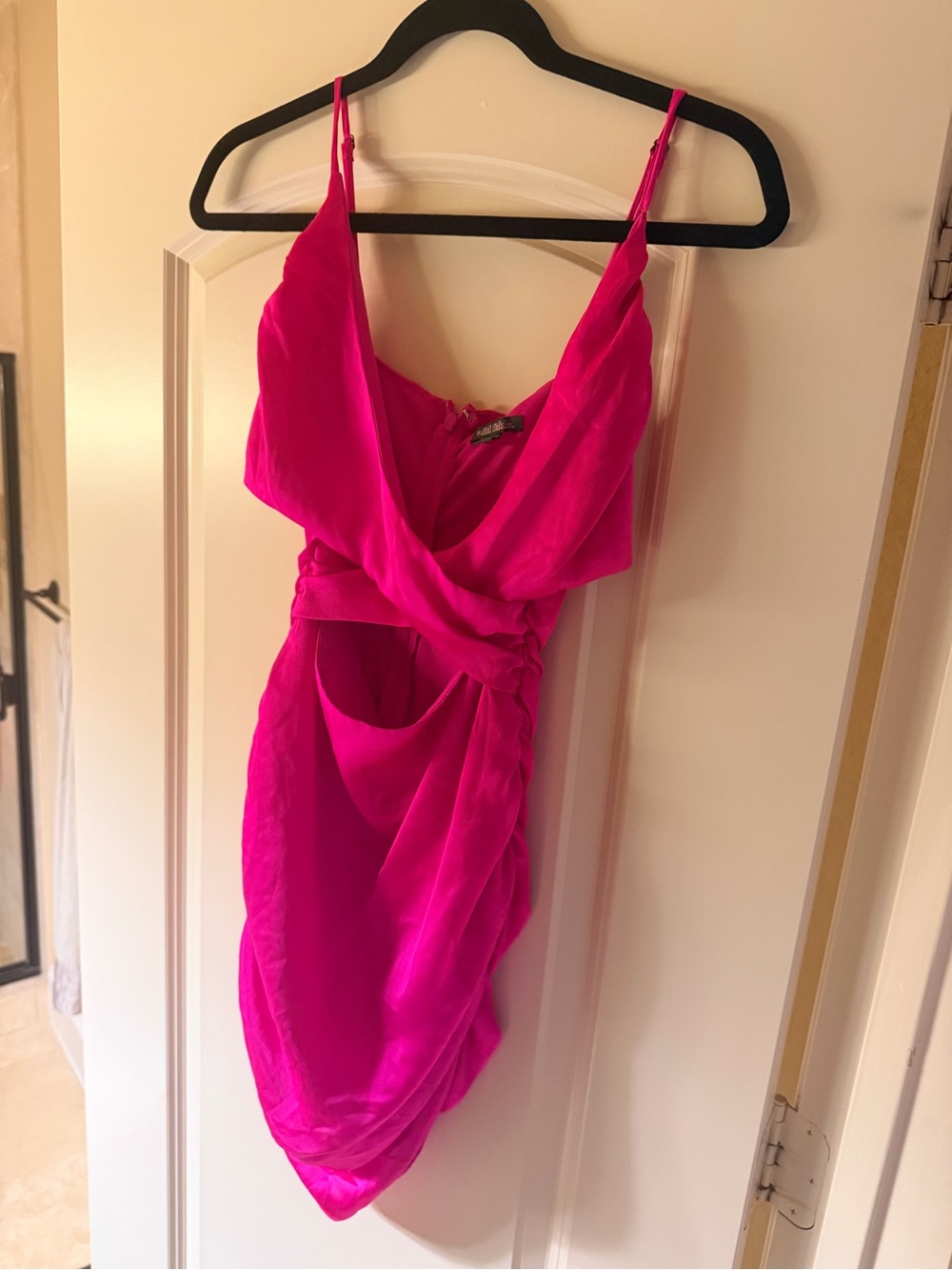 wild fable Hot Pink Ruched Mini Dress